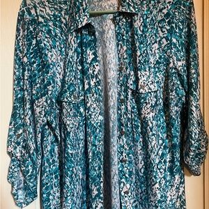 Emily Daniels Elegant Teal W/ Sequence Women's Top